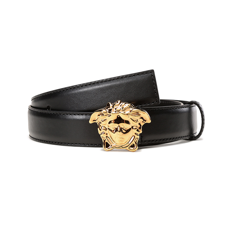 范思哲versace男士牛皮革lamedusa不可裁剪皮带腰带1001364dvtp1