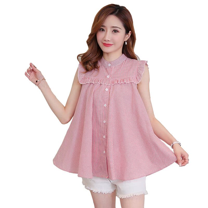 迪鲁奥（DILUAO)LYL 孕妇装夏 孕妇套装夏哺乳套装外出时尚夏 哺乳上衣+托腹短裤套装哺乳两件套F373-35图片