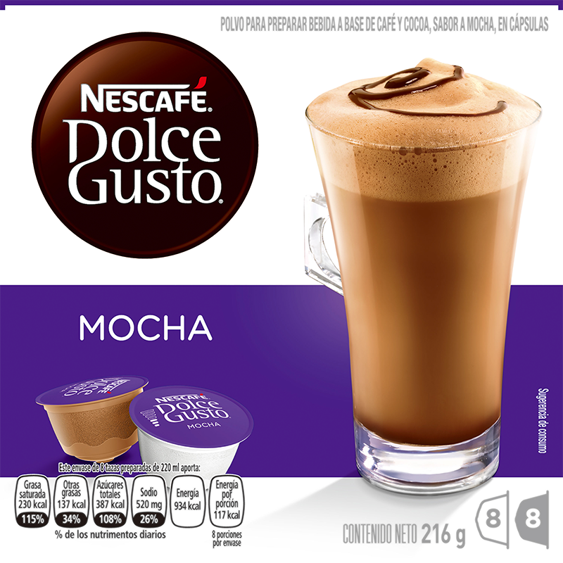雀巢多趣酷思胶囊咖啡Dolce Gusto 摩卡咖啡16粒原装进口