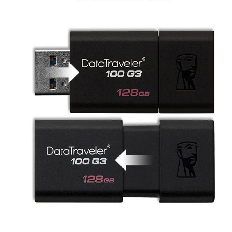 金士顿 DT100G3 U盘 128GB USB3.0 官方标配(一个装)