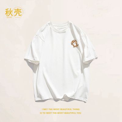 秋壳纯棉短袖女学生韩版宽松2022年新款夏季卡通小老虎T恤上衣服