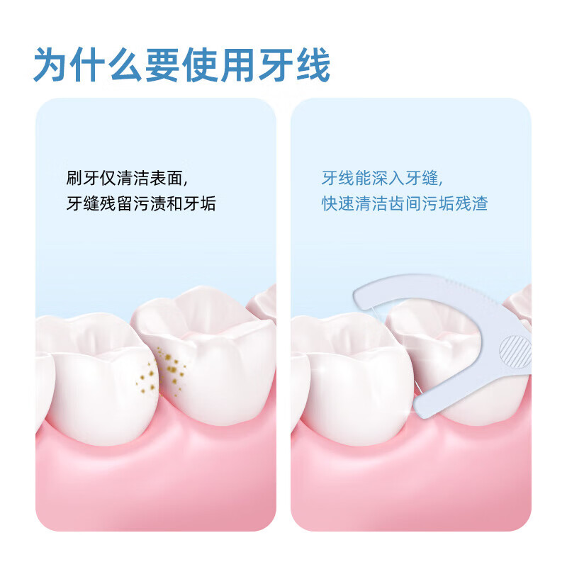 志海独立包装牙线棒超细剔牙签成人儿童牙线棒盒装高清大图