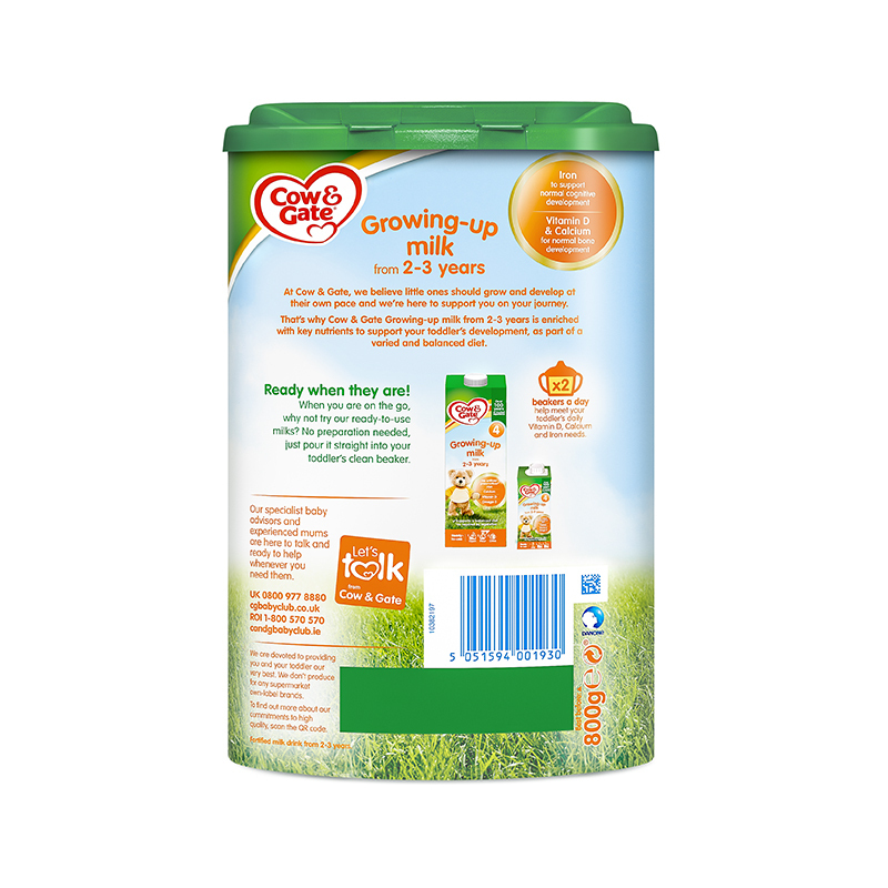 COW&GATE 英国牛栏 婴幼儿奶粉 4段(2-3岁)800g/罐 爱尔兰原装进口