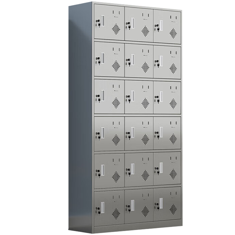 晋舰 201不锈钢更衣柜员工宿舍储物柜多门鞋柜换衣柜碗柜 十八门高清大图