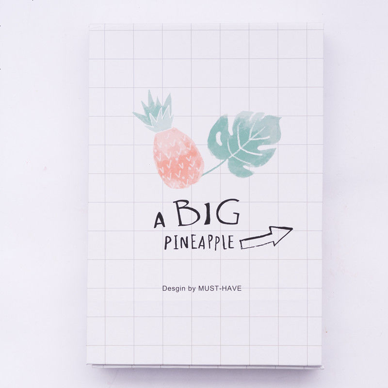 日系可爱少女收纳整理桌面化妆镜加厚化妆品收纳盒单面镜折叠镜子 白色 单个菠萝