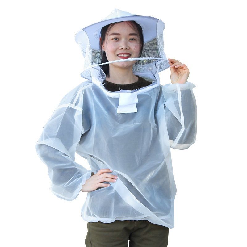 空调半身蜂衣 防蜂服半身全套透气网纱蜂衣养蜂取蜂蜜专用衣服蜜蜂工具蜂帽遮脸