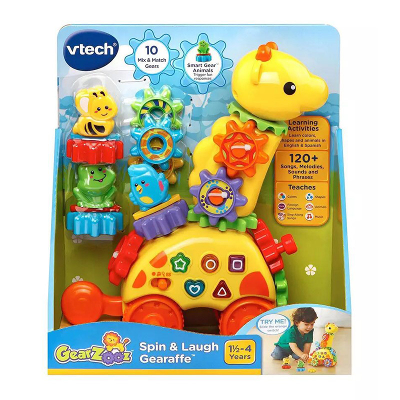VTech伟易达GearZooz动物小火车齿轮积木可组装拼接益智拼插玩具