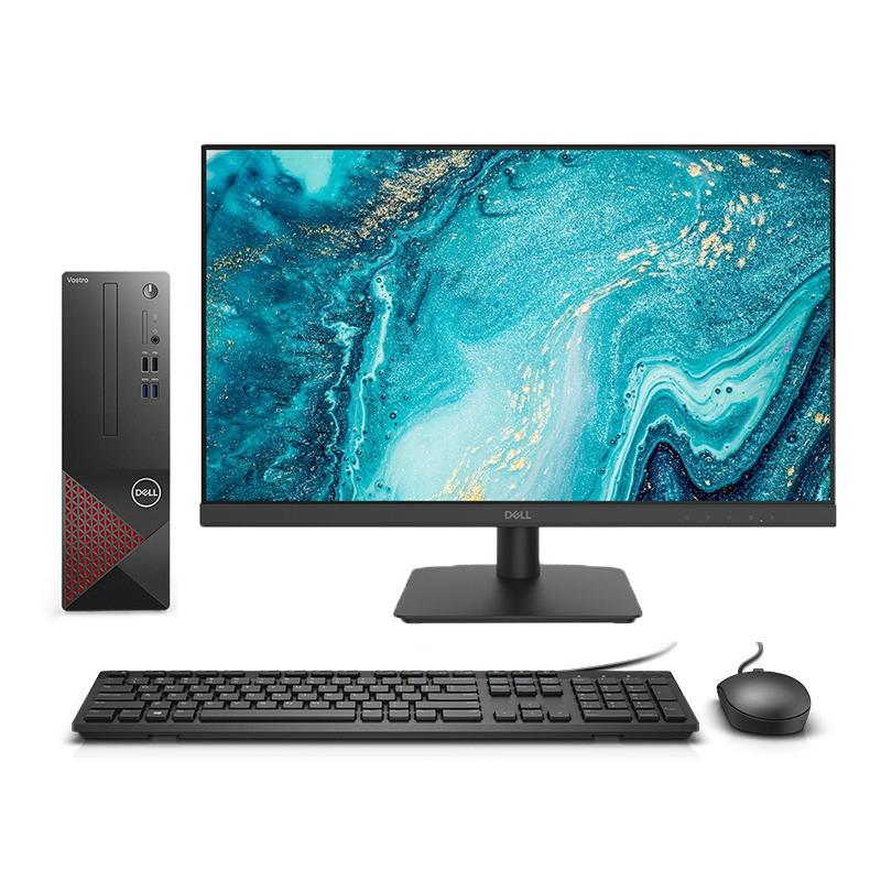 戴尔(DELL)成就3681 带23.8英寸显示器小机箱高性能娱乐办公家用台式电脑整机 (酷睿i5-10400 8G内存 1T机械 集显 win10)定制