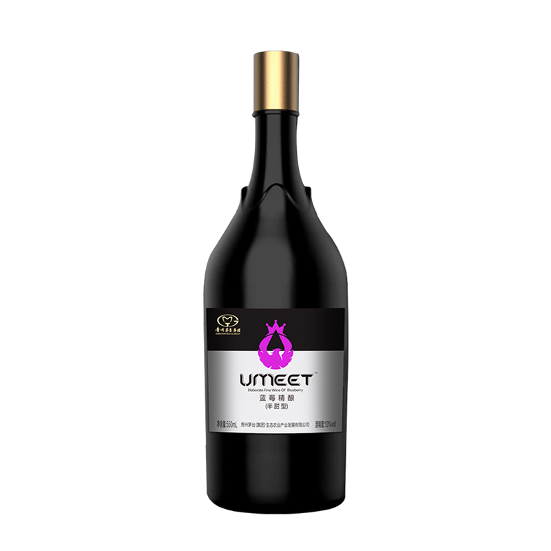 茅台迎宾酒 53度500ml*6 整箱装 酱香型白酒 2013年生产 +悠蜜蓝莓精酿半甜整箱