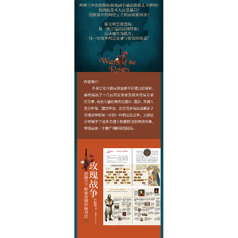 正版 玫瑰战争:英格兰王权游戏的终极对决 编者:(英)菲利普·格拉高清大图