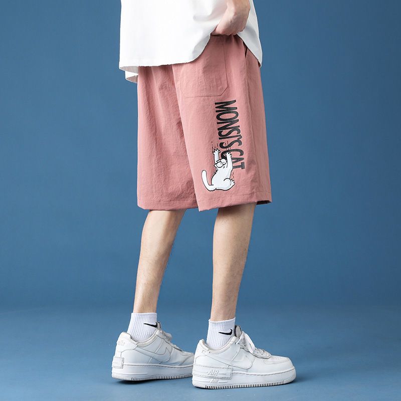 真维斯夏季薄款短裤男休闲学生百搭运动裤宽松直筒外穿中裤五分裤