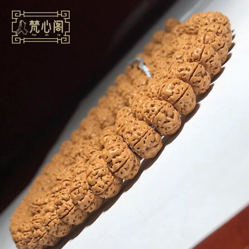 [梵心阁]印尼小金刚菩提108颗 矮桩航母飞碟9-10mm 五瓣多圈佛珠 玩家级木手串 送男女朋友礼物