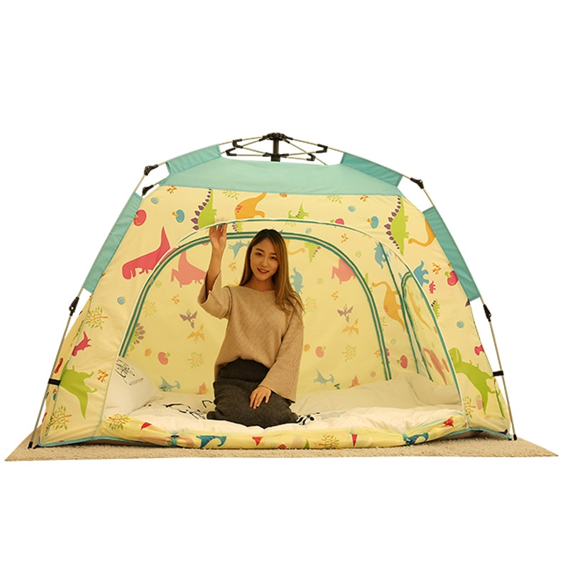 成人儿童床上帐篷保暖闪电客宿舍单双人冬季加厚全自动室内帐篷