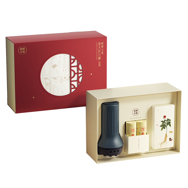 科爱元素艾灸器具礼盒装热敷通络控烟调温质地细腻触感温润CI182A