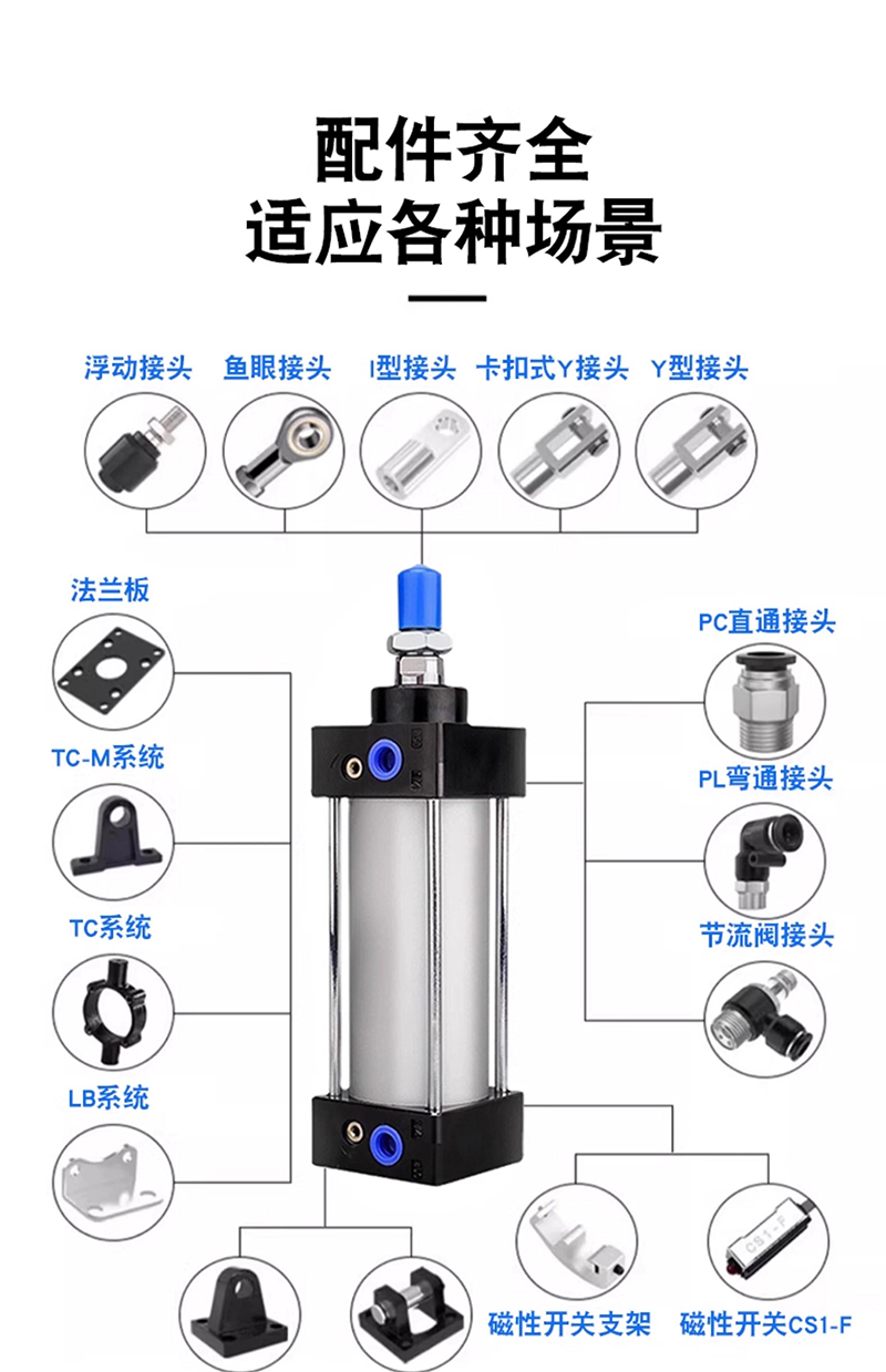 亮刃 翻板气缸 SC63-350SCA 个高清大图