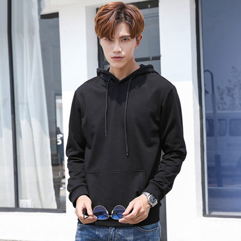春秋款运动男士卫衣男连帽带帽衫印花韩版宽松潮流学生外套上衣服