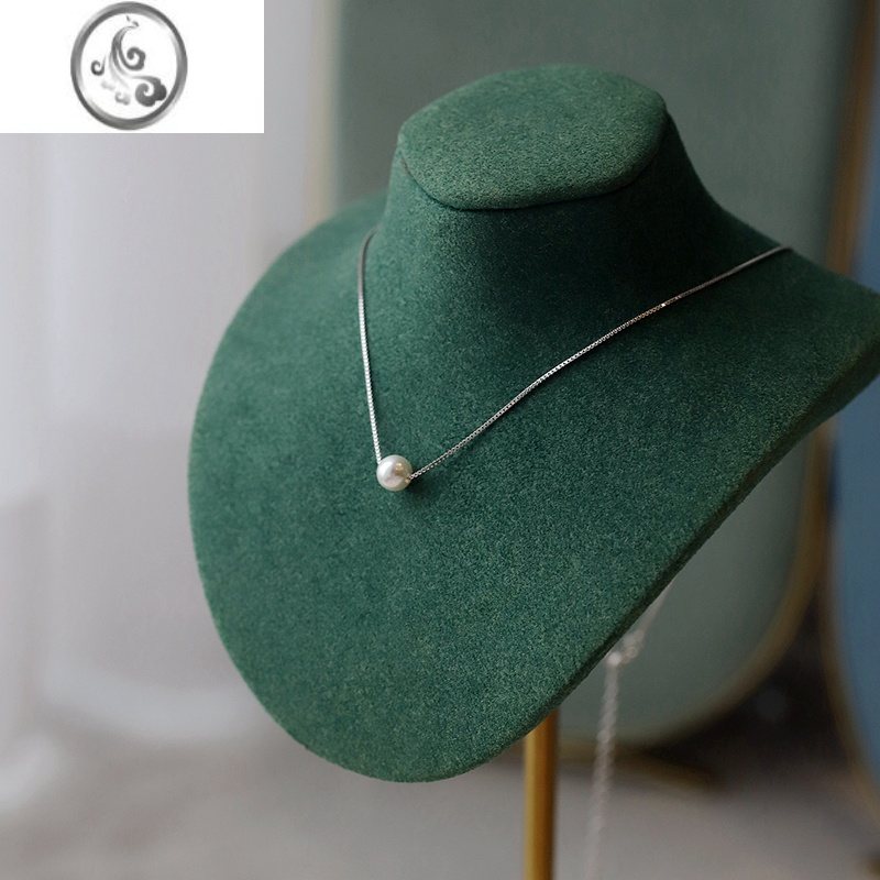 JiMi银银母贝珍珠项链女2023新款小众轻奢气质锁骨链复古简约精致夏季