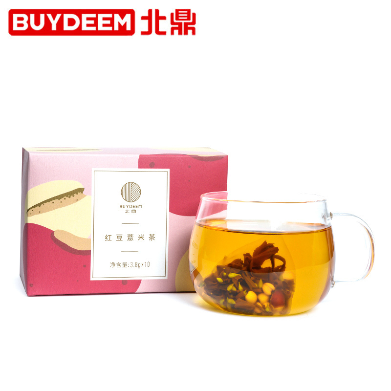 北鼎(Buydeem)红豆薏米茶 茶叶 茶包 袋泡茶 养生茶 养生汤 红豆薏米茶清甜好滋味 盒装 2-3人份