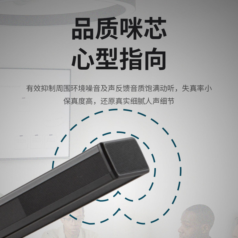 润普Runpu会议音频扩声系统 专业有线手拉手会议话筒麦克风方管短杆鹅颈麦代表单元RP-S-YXS9210D高清大图