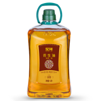 星河 头道鲜榨食用油 绿色食品 物理压榨一级浓香花生油1.8L/桶