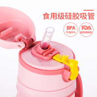 ONE2GO吸管杯宝宝水杯学饮杯 婴儿保温杯儿童保温水杯学生水壶350ml蓝色