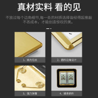 公牛(BULL))地插 金色十孔+双电脑地插-304不锈钢