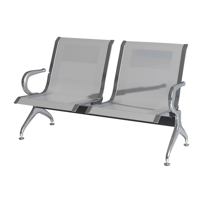臻远 ZY-JCY-02 连排椅机场椅公共座椅等候椅 银色机场椅双人位
