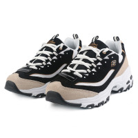 Skechers斯凯奇女鞋新款运动鞋复古耐磨舒适熊猫鞋厚底增高轻便透气跑步休闲鞋 66666228-BKGD