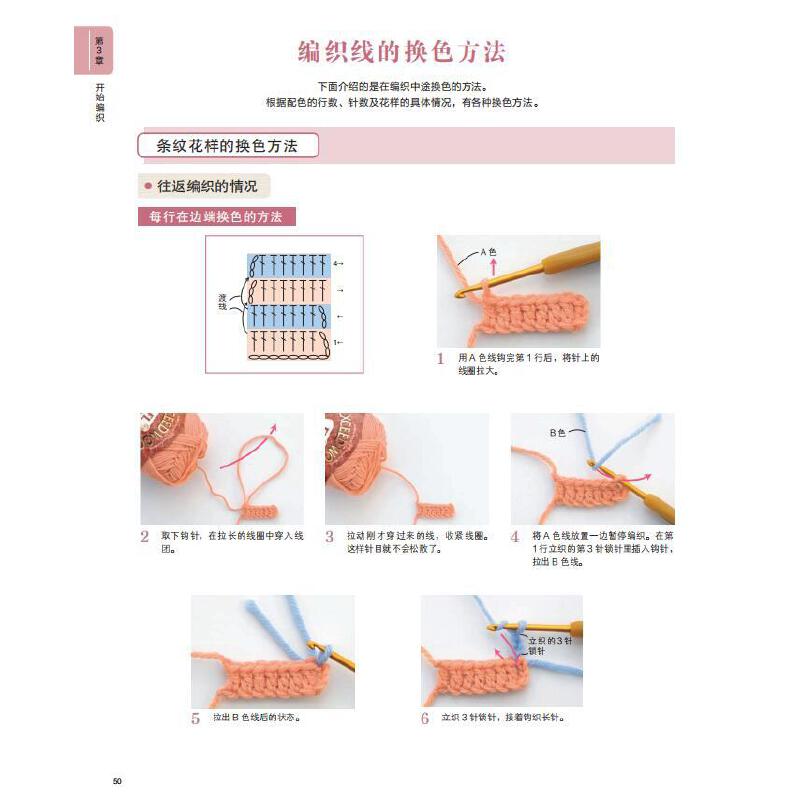 [正版]超详解钩针编织基础 新款新手毛线钩针编织教程书织毛衣全套打 毛衣手工钩织图解书勾针入门教程花样大全书籍儿童成人高清大图