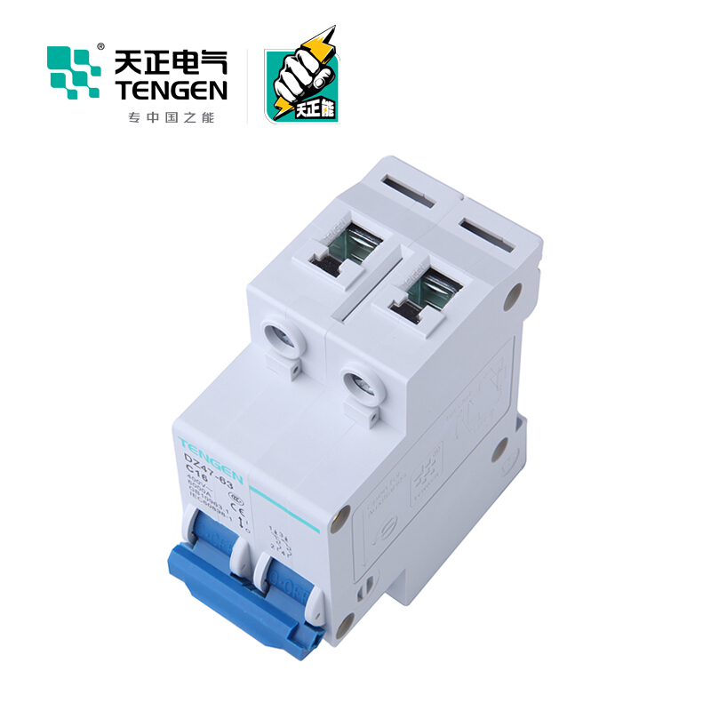 天正电气 空气开关 DZ47-63 2P C 16A 4.5KA 01060020254 微型断路器