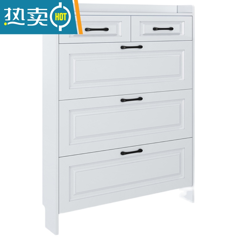 敬平鞋柜超薄家用门口翻斗式17cm带抽屉大容量省空间收纳玄关简易鞋架收纳柜高清大图