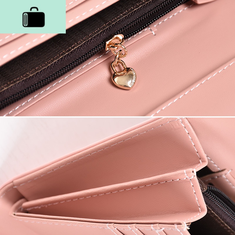 钱包女长款2020新款时尚格子简约大气手拿包折叠大容量手机包NEWLAKE高清大图