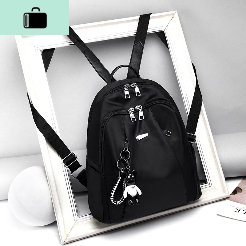 双肩包女2020新款韩版潮牛津布帆布时尚休闲百搭旅行背包女士包包NEW LAKE高清大图