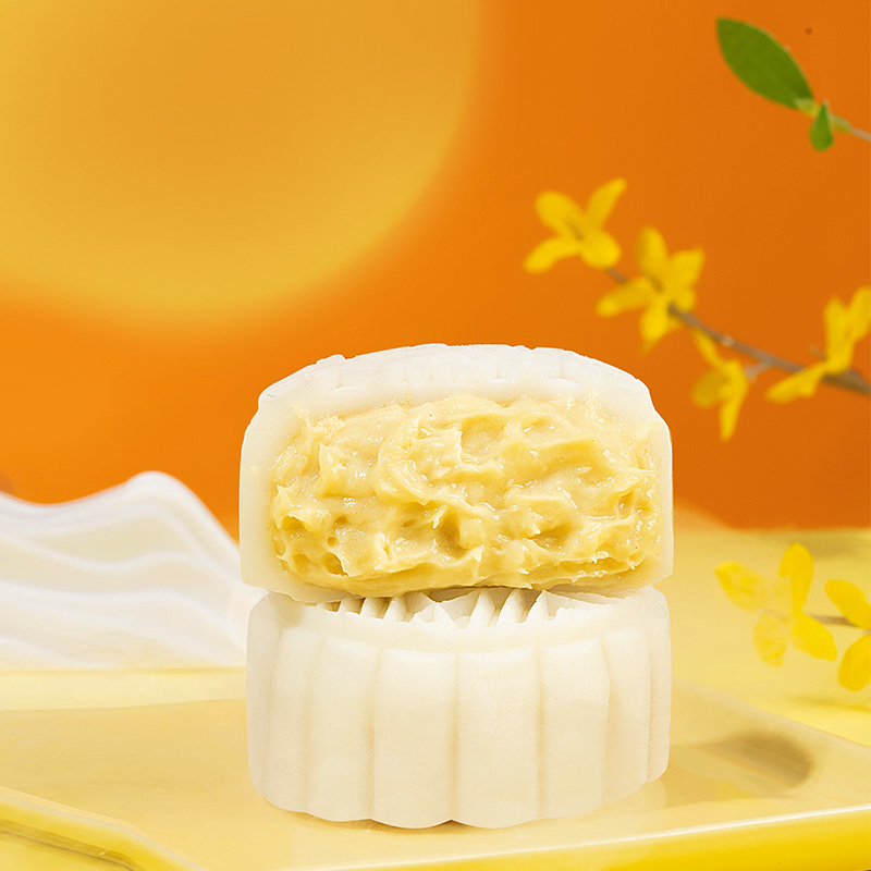 榴芒一刻 金枕榴莲冰皮月饼136g [68g*2枚装]高清大图