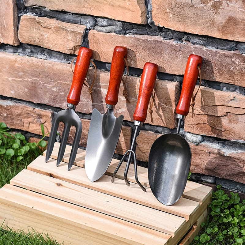 园艺工具种花养花家用盆栽小铲子铁铲弹痕户外挖土花铲铁锹三件套小型