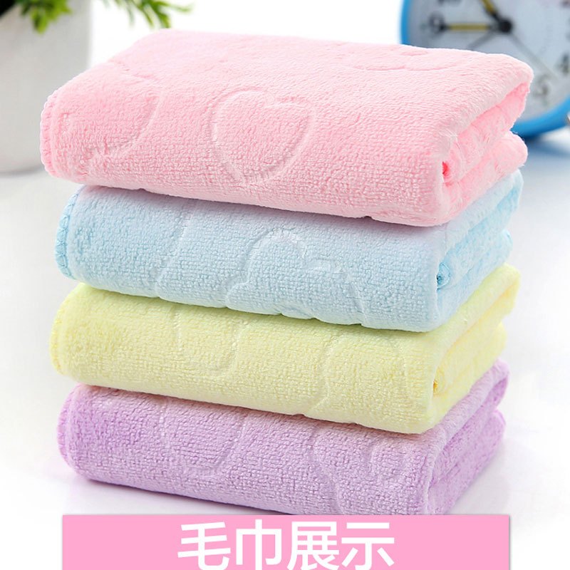 婴儿毛巾宝宝洗澡手巾通用新生儿洗脸巾儿童小方巾简约小清新宝宝毛巾