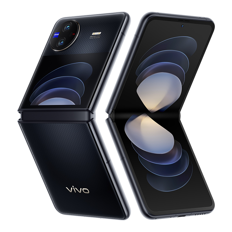 vivo X Flip 12GB+256GB 钻黑 5G全网通折叠屏新品手机 一代骁龙8+芯片5000万蔡司专业影像50万次无忧折叠44W闪充120Hz拍照学生游戏手机