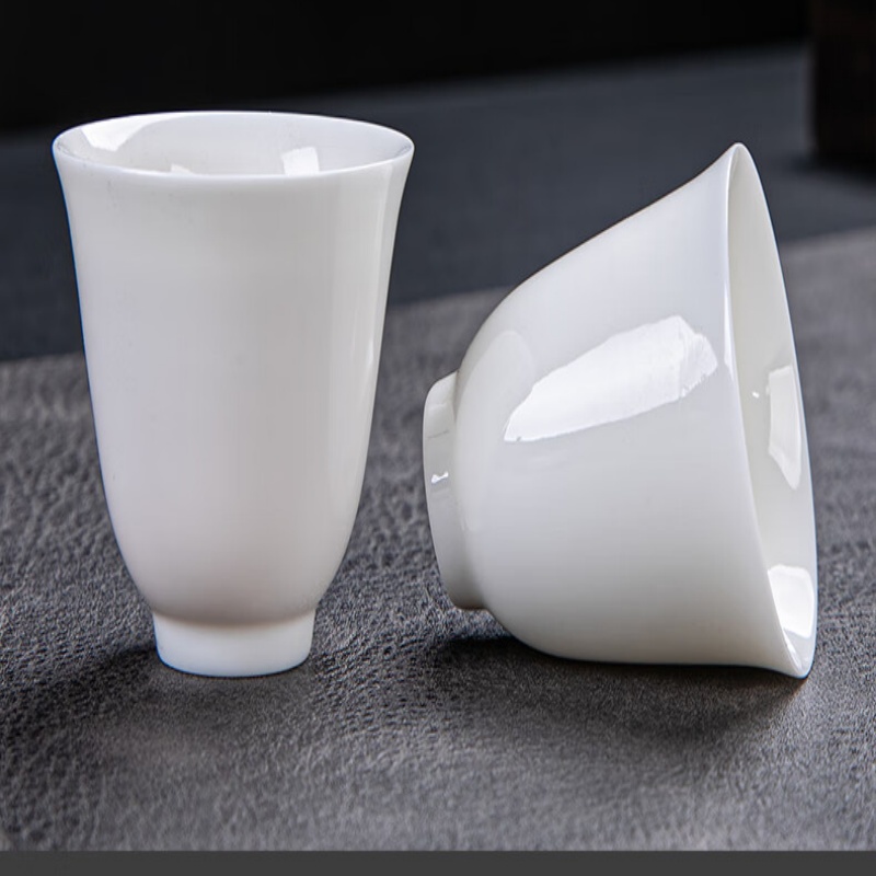 拓牌10头亮光羊脂玉瓷吉祥杯(盖碗)高清大图