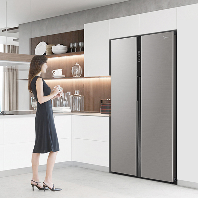 美的(Midea) 对开门电冰箱 525升-智能变频星际银 变频节能BCD-525WKPZM(E)