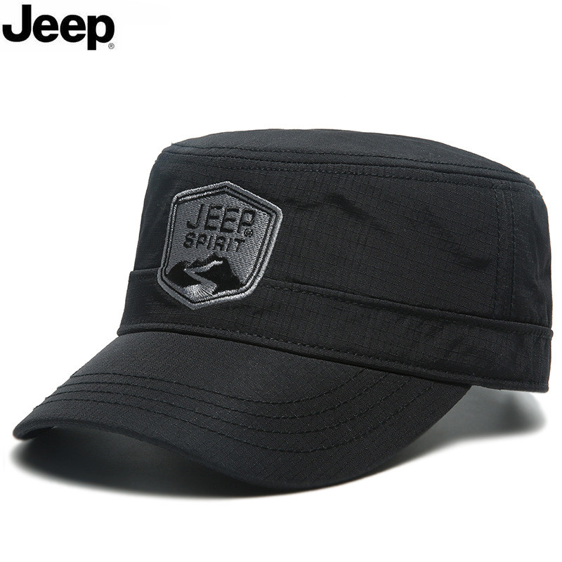 JEEP 吉普 加绒帽子男冬季保暖帽子男士休闲帽平顶帽鸭舌帽CA