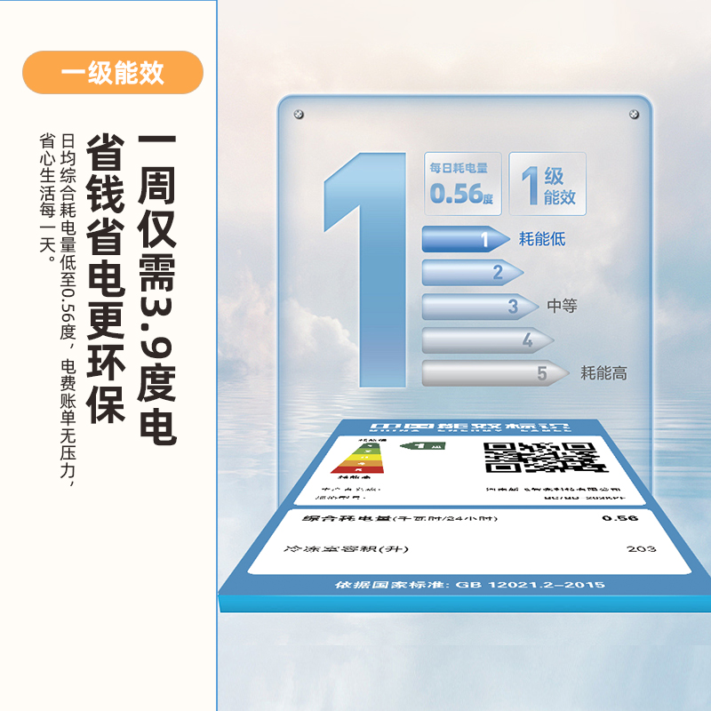 新飞(frestec)203升一级能效家商两用冷藏冷冻转换冰柜 单温大冷柜BC/BD-203KPF-2 米白色 203L高清大图