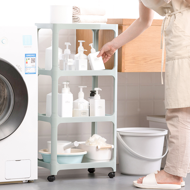 茶花 百纳可移动四层置物架405 4层 40.5*27*86.5cm/个高清大图