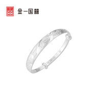 金一国囍足银女士简约时尚龙凤手镯银饰礼物送妈妈 (定价)BFE006