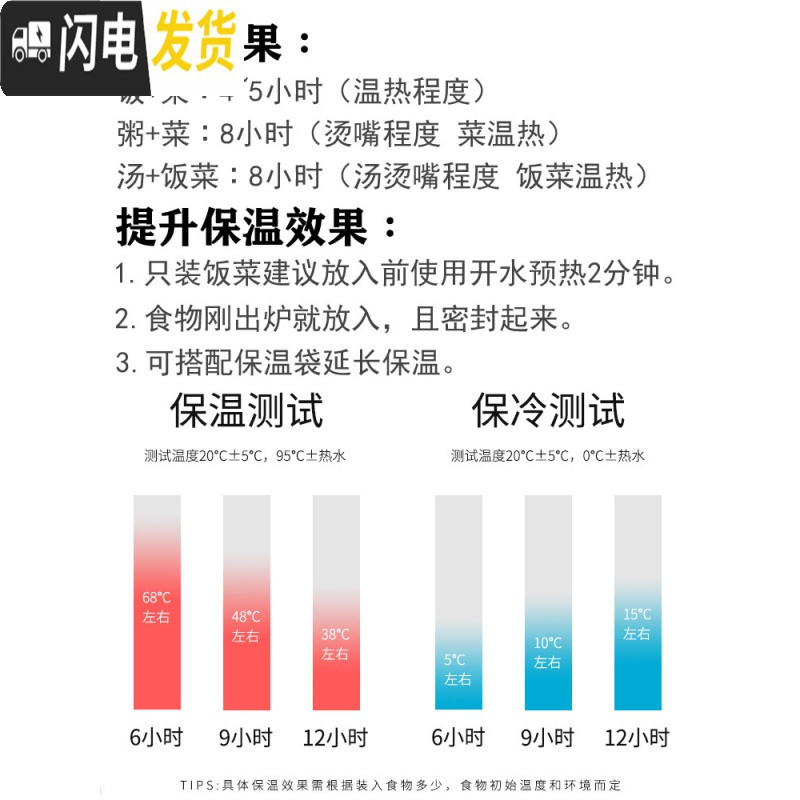 三维工匠保温饭盒304不锈钢大容量便当盒真空多层上班族1人便携超长保温桶 1.2炫酷灰两层送保温袋+餐具