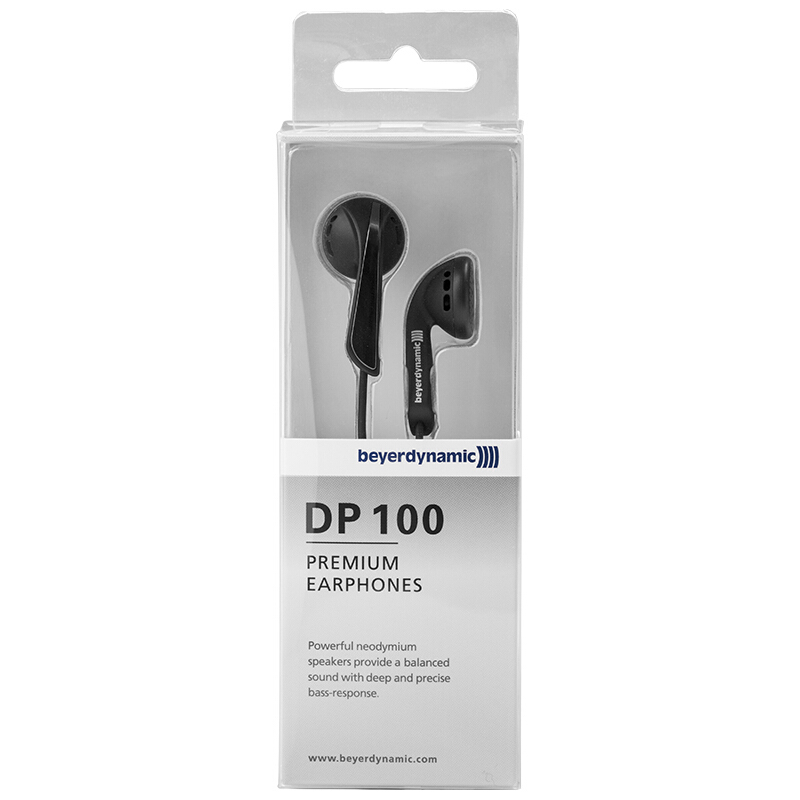 拜亚动力(beyerdynamic) DP100 HIFI平头耳塞 经典黑