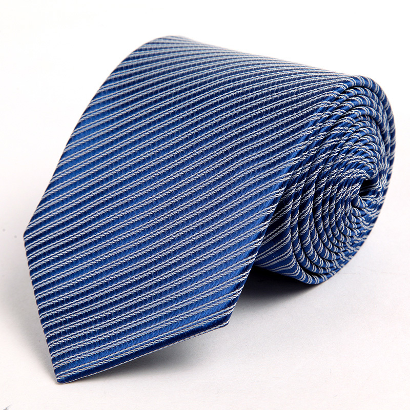 lidenamani利登阿玛尼ea男士领带新款深蓝色提花条纹丝质商务正装百搭