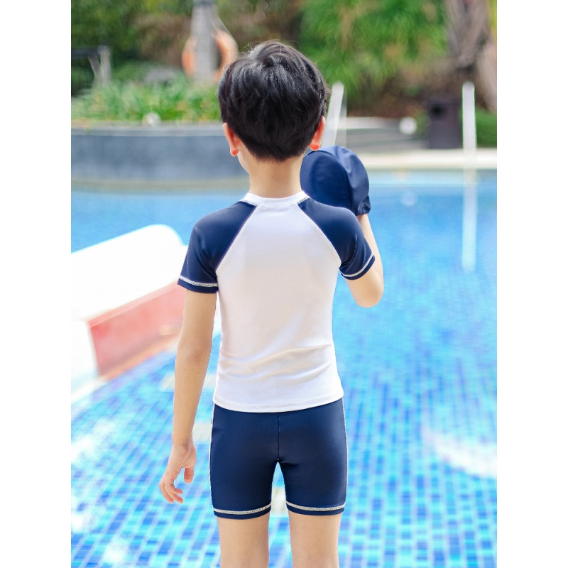 儿童泳衣男童泳裤小中大童分体游泳衣男孩宝宝大码速干游泳衣