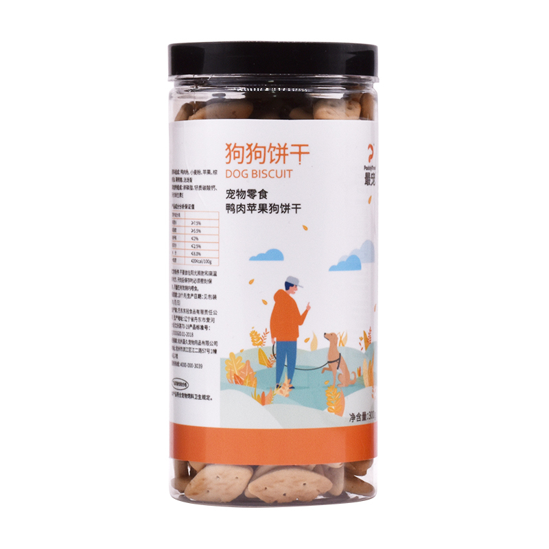 澳洲品牌 最宠(PaddyTime)狗零食鸭肉苹果狗饼干300g 宠物犬用磨牙洁齿训练奖励成幼犬狗粮柯基博美拉布拉多