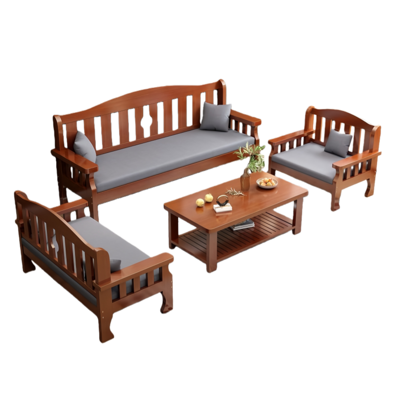 智叶舟沙发茶几组合180*58*85cm(3+2+1茶几)套高清大图