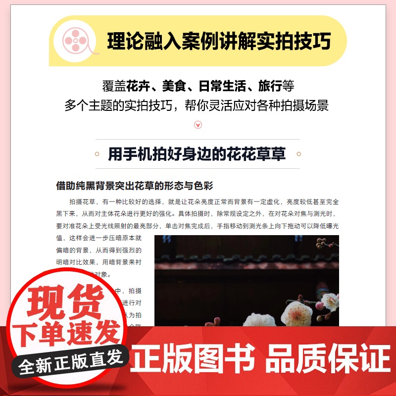 一本书学会手机摄影 视频教学版 手机摄影教程基础入门手机拍照技巧新手学手机摄影构图用光技法花卉美食日常生活摄影高清大图